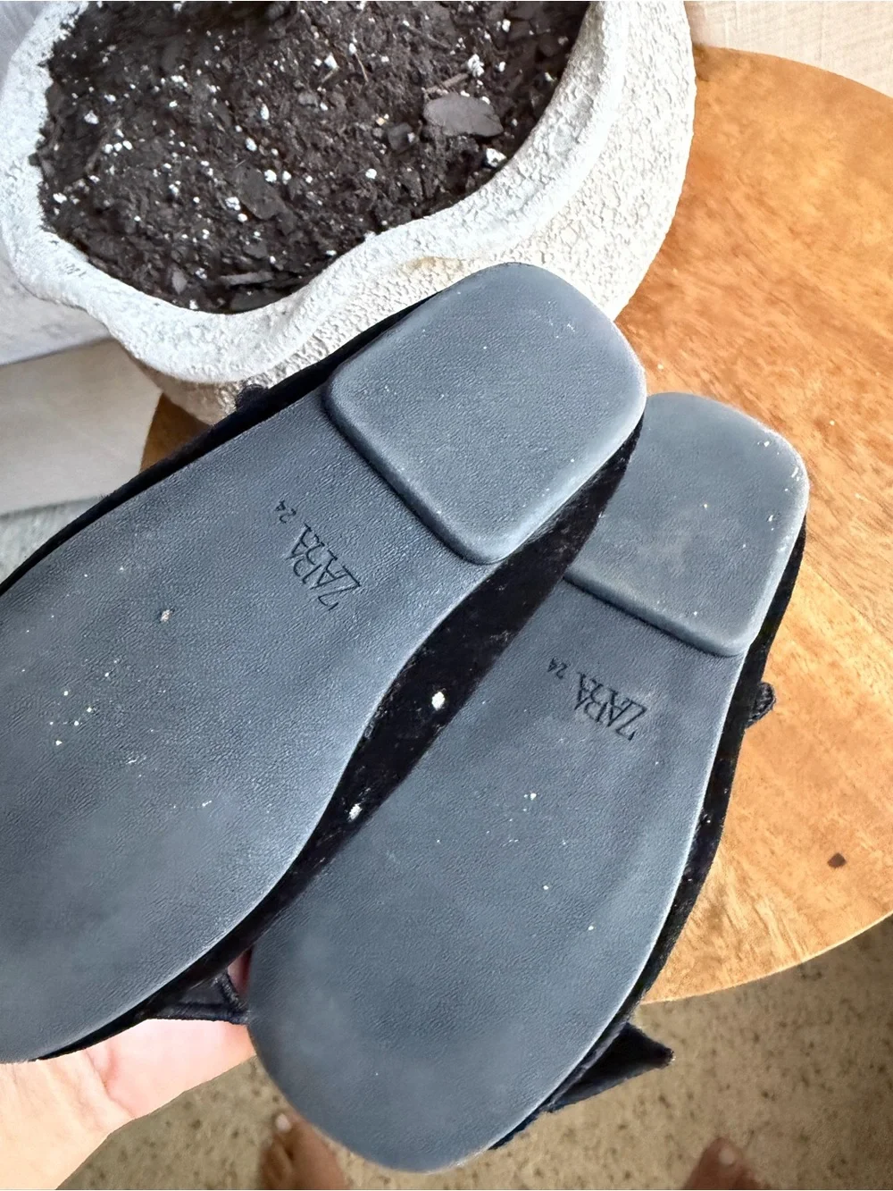 ZARA Black Polka Dot Bow Mary Jane Flats for Kids